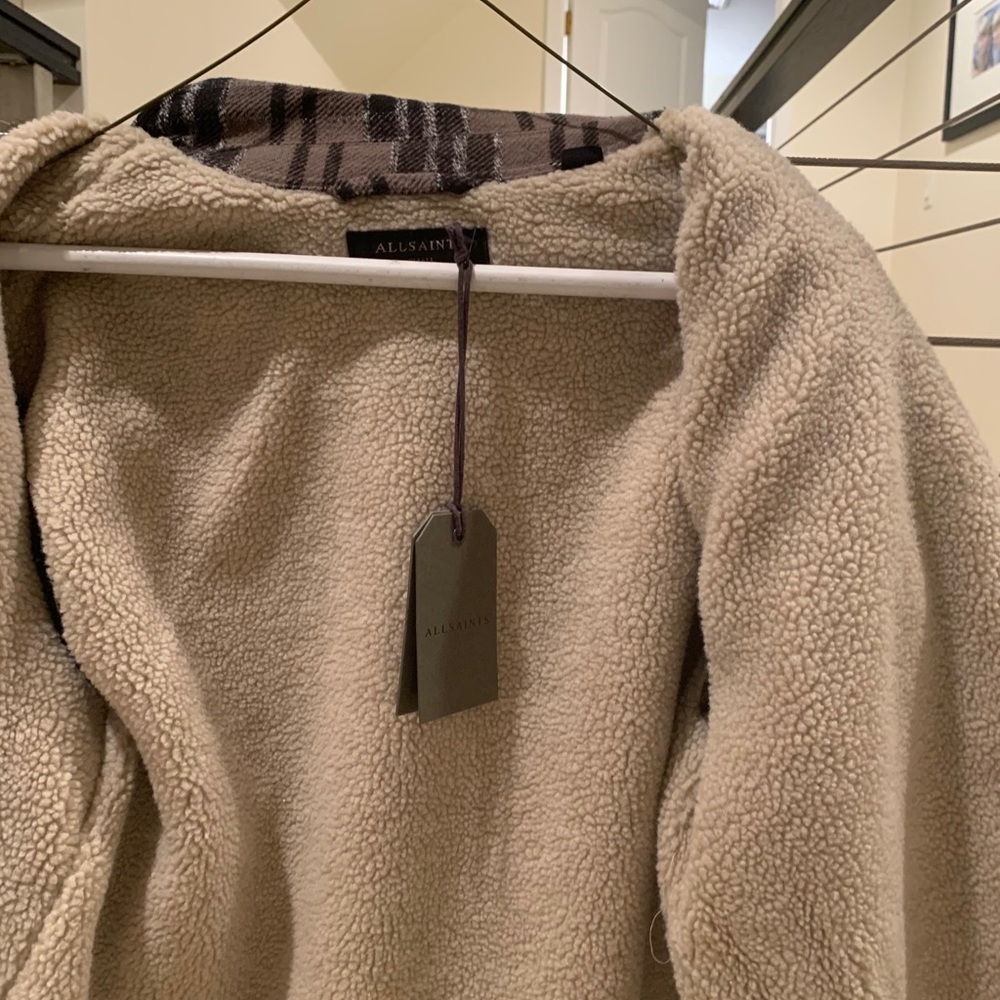 New Allsaints Beulah Sherpa lined shirt - Picture 8 of 8
